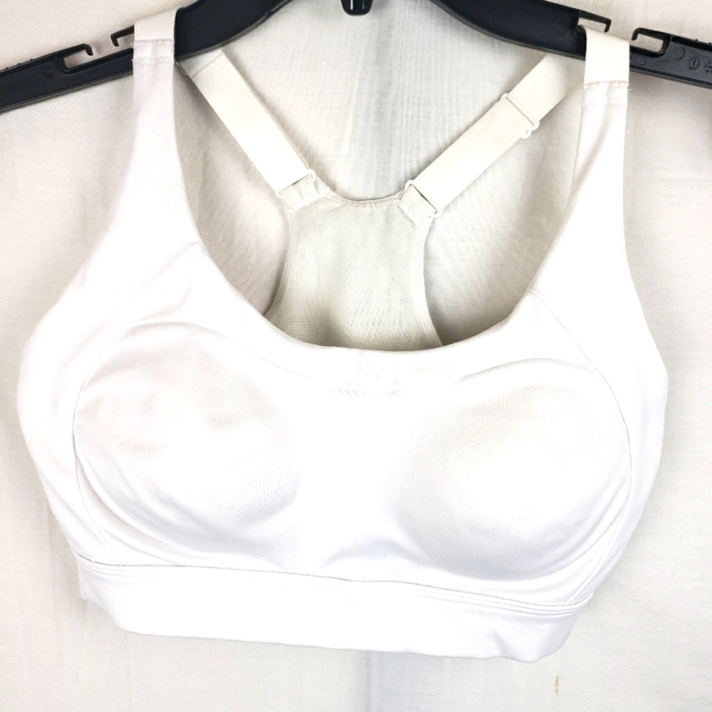 Gymshark White CrissCross Straps Sports Bra Sz S